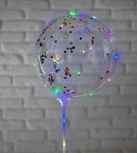 Шар светящийся - с мелкими кружочками - 20"