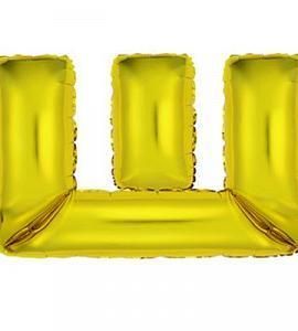 Фольгированный - Буква "Ш" 14" - золото