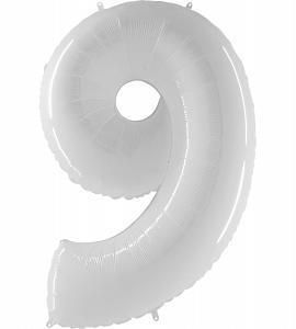 Цифра 9 (белый)