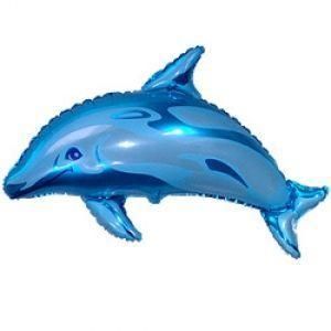Фольгированный шар - Голубой дельфин - 38"
