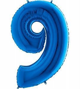 Цифра 9 (синий)