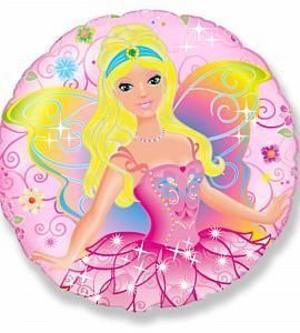 Шар - Фея розовая - круг 48 см