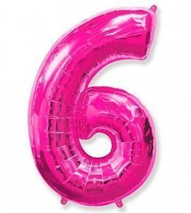 Цифра 6 (фуксия)