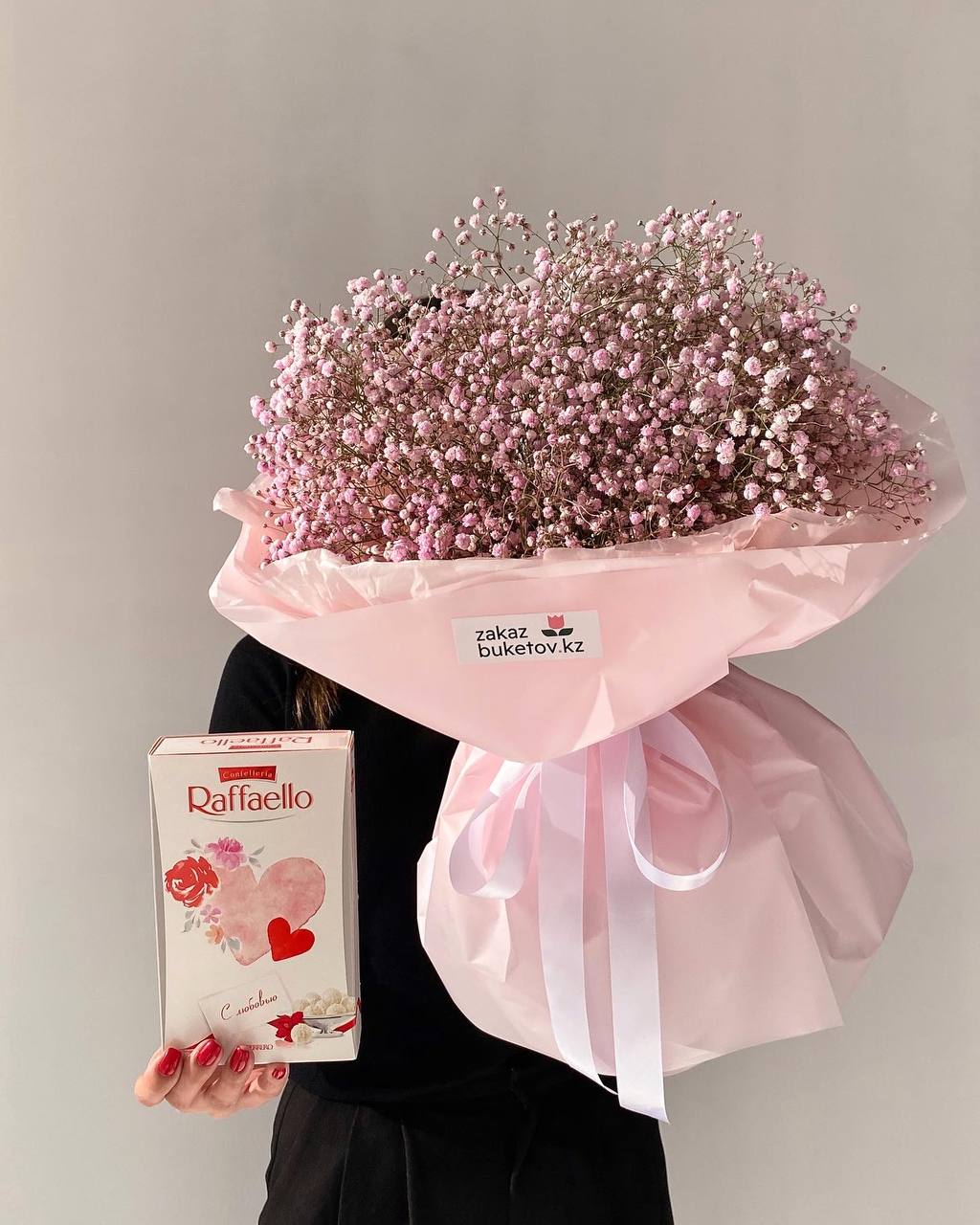 Сет GLORY 1.0 букет из гипсофилы и Raffaello