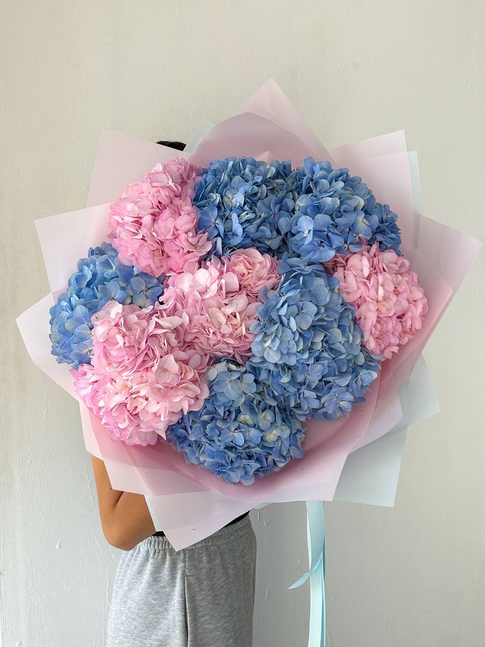 Букет из 9 Гортензий МОНО