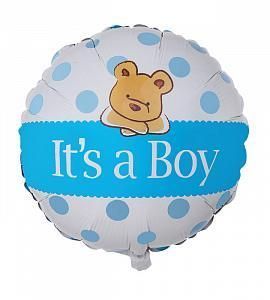 Шар фольгированный - Birthday boy (медвежонок) - 18"