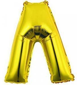 Фольгированный - Буква "Л" 14" - золото