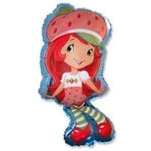 Фольгированный шар - Девочка-клубничка - 39"