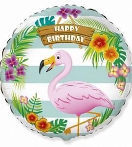 Шар - HB - фламинго - круг 48 см