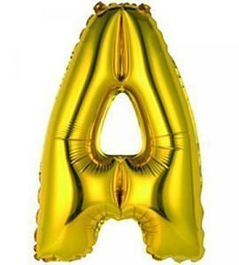 Фольгированный - Буква "А" 14" - золото