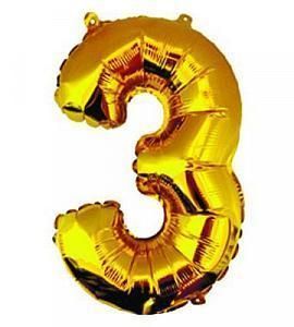 Фольгированный - Буква "З" 14" - золото