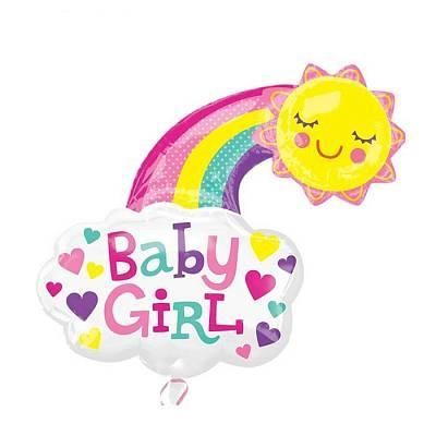 Шар фольгированный - Радуга в облаке - 29"