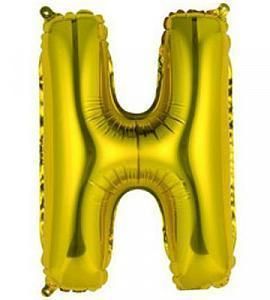 Фольгированный - Буква "Н" 14" - золото
