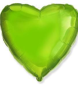 Шар - Лаймовое фольгированное сердце 18"