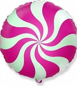 Шар - Леденец фуксия - круг 48 см