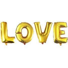 Набор шаров-букв (16''/41 см) "LOVE" - Золото