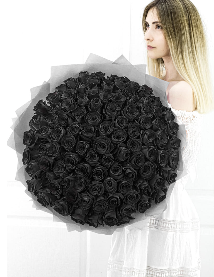 101 черная роза