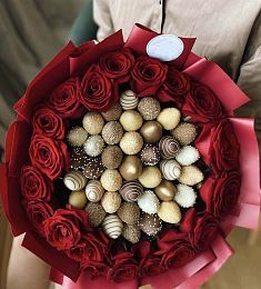 Букет с розами «Роза Тюдоров»