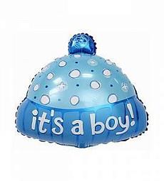 Шар фольгированный - Birthday boy (шапочка) - 23"
