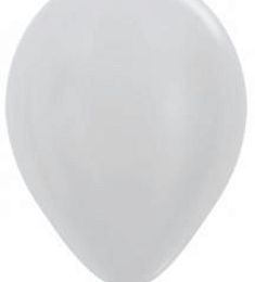 Латексный шар - Металлик белый - 30 см