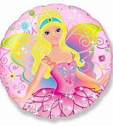 Шар - Фея розовая - круг 48 см