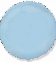 Шар - голубой фольгированный круг 48 см
