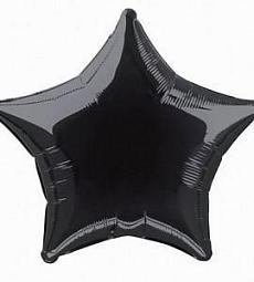 Шар - Черная фольгированная звезда 48 см