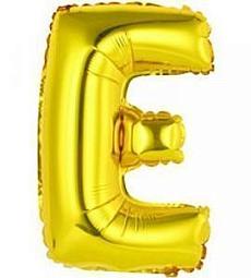Фольгированный - Буква "Е" 14" - золото