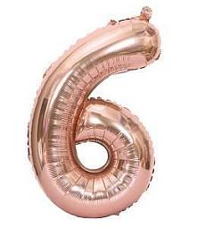 Цифра 6 (розовое золото)