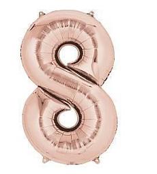 Цифра 8 (розовое золото)