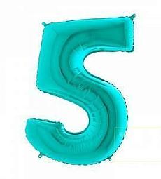 Цифра 5 (бирюза)