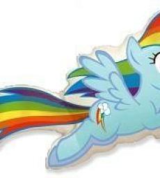 Фольгированный шар - Пони Радуга - 40"