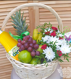 Корзины с фруктами и цветами "Ромашковый"
