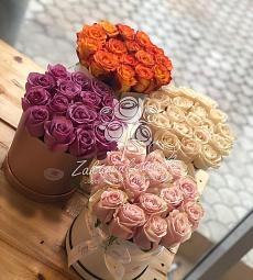 15 голландских роз в коробку
