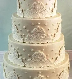 Свадебный торт "Кружевной"